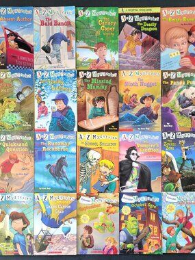 A TO Z MYSTERIES BOOKS LOT OF 20 VINTAGE SUPER ED. 1-2 CALENDAR SER. BY RON ROY